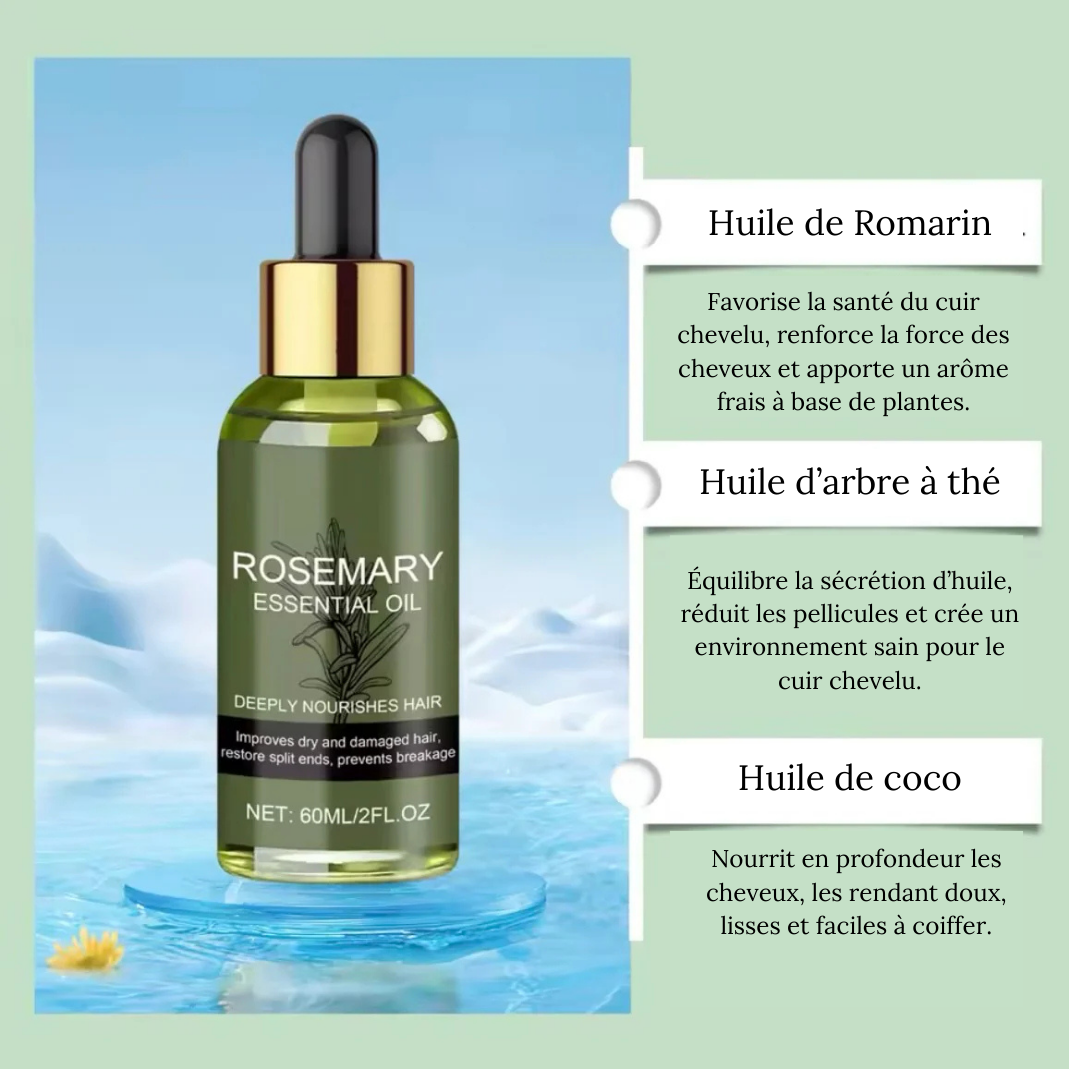 Huile essentielle de romarin pour cheveux